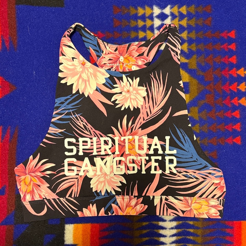 Spiritual gangster sports bra NWOT